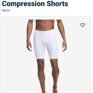 Men’s white Adidas compression tights